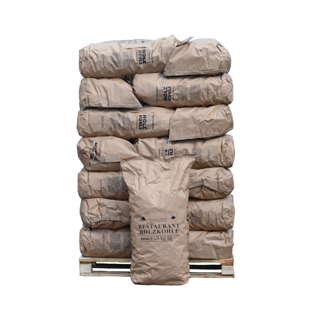 Holzkohle europäisch auf Palette